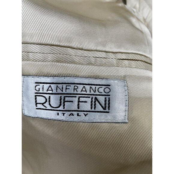 Gianfranco Ruffini Italy Mens Tan Blazer Silk/Wool Sports Coat Size 42R SKU 4686 - Picture 6 of 8